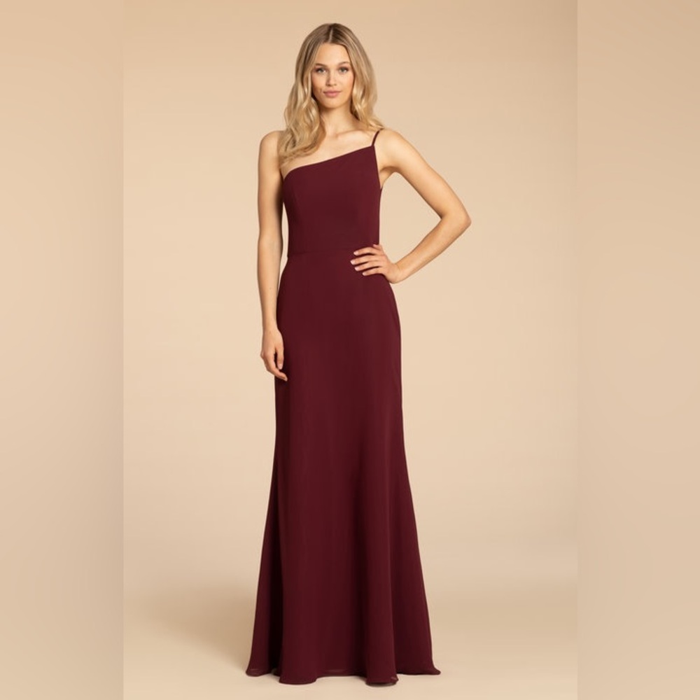 Hayley Paige | 5962 | sangria chiffon gown